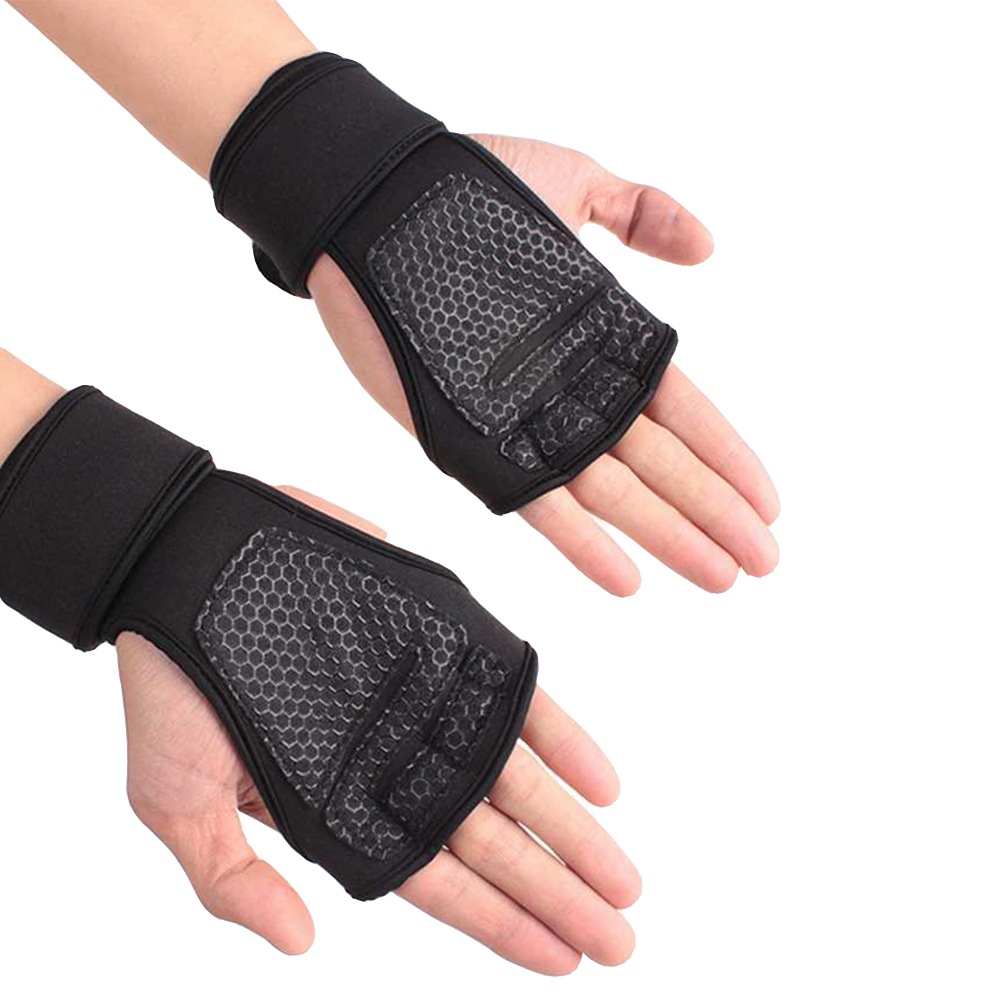 Weightlifting Training Gloves for Men Women Fitness Sports Body Building Gymnastics Gym Hand Wrist Palm Protector Gloves