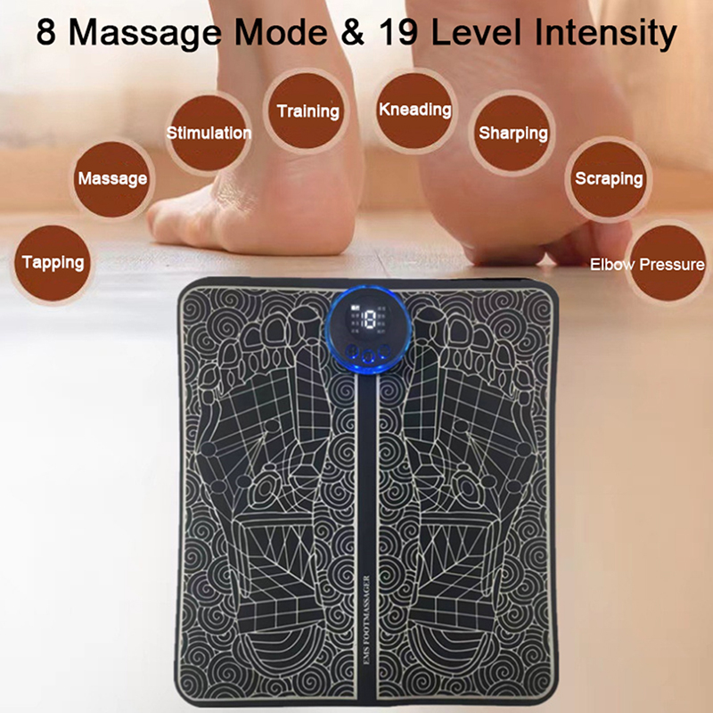 Electric EMS Foot Massager Pad, a portable and foldable massage mat